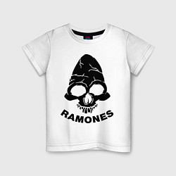 Футболка хлопковая детская Ramones, цвет: белый