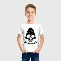 Футболка хлопковая детская Ramones, цвет: белый — фото 2