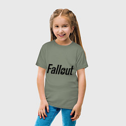 Футболка хлопковая детская Fallout, цвет: авокадо — фото 2