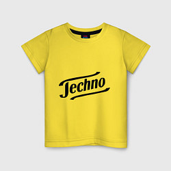 Футболка хлопковая детская Techno, цвет: желтый