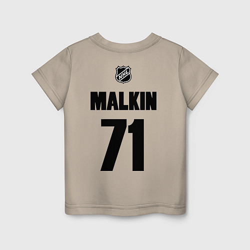Детская футболка Pittsburgh Penguins: Malkin 71 / Миндальный – фото 2
