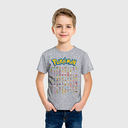 Футболка хлопковая детская Pokemon Heroes, цвет: меланж — фото 2