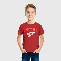 Футболка хлопковая детская Detroit Red Wings, цвет: красный — фото 2