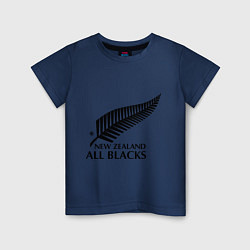 Футболка хлопковая детская New Zeland: All blacks, цвет: тёмно-синий