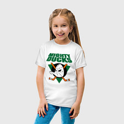 Футболка хлопковая детская Anaheim Mighty Ducks, цвет: белый — фото 2