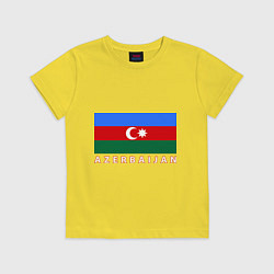 Футболка хлопковая детская Азербайджан, цвет: желтый