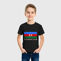 Футболка хлопковая детская Азербайджан, цвет: черный — фото 2