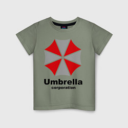 Футболка хлопковая детская Umbrella corporation, цвет: авокадо