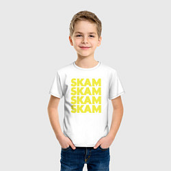 Футболка хлопковая детская Skam Skam, цвет: белый — фото 2