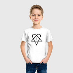 Футболка хлопковая детская HIM: Heartagram, цвет: белый — фото 2