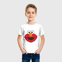 Футболка хлопковая детская Elmo Face, цвет: белый — фото 2