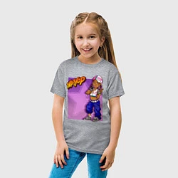 Футболка хлопковая детская Hip Hop Girl, цвет: меланж — фото 2