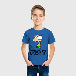 Футболка хлопковая детская Moby, цвет: синий — фото 2