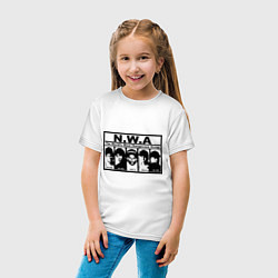 Футболка хлопковая детская NWA, цвет: белый — фото 2