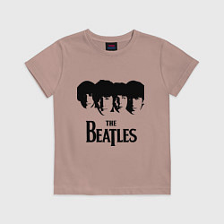 Футболка хлопковая детская The Beatles: Faces, цвет: пыльно-розовый