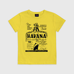 Футболка хлопковая детская Havana Cuba, цвет: желтый