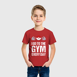 Футболка хлопковая детская Gym Everyday, цвет: красный — фото 2