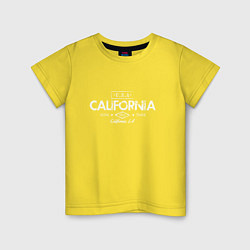 Футболка хлопковая детская California, цвет: желтый