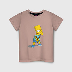 Футболка хлопковая детская Bad Bart, цвет: пыльно-розовый