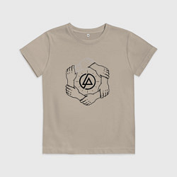 Футболка хлопковая детская Linkin Park: Brotherhood, цвет: миндальный