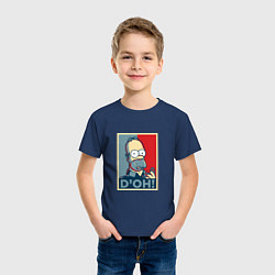 Футболка хлопковая детская D'oh Poster, цвет: тёмно-синий — фото 2