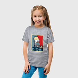 Футболка хлопковая детская D'oh Poster, цвет: меланж — фото 2