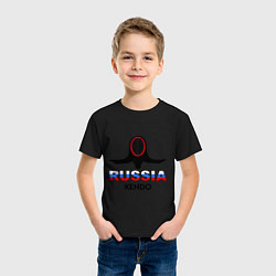 Футболка хлопковая детская Kendo Russia, цвет: черный — фото 2