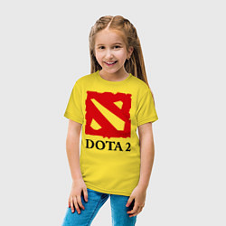 Футболка хлопковая детская Dota 2: Logo, цвет: желтый — фото 2