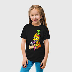 Футболка хлопковая детская Барт Гуффи, цвет: черный — фото 2