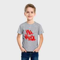 Футболка хлопковая детская Viva La Vida, цвет: меланж — фото 2