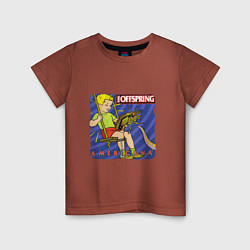 Футболка хлопковая детская The Offspring: Americana, цвет: кирпичный