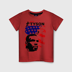 Футболка хлопковая детская Mike Tyson: USA Boxing, цвет: красный