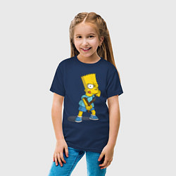 Футболка хлопковая детская Bart Bully, цвет: тёмно-синий — фото 2