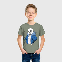 Футболка хлопковая детская Sans, цвет: авокадо — фото 2