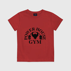 Футболка хлопковая детская Power House Gym, цвет: красный