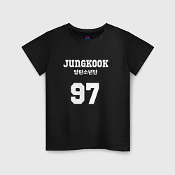 Футболка хлопковая детская Jungkook 97, цвет: черный