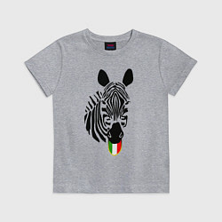 Футболка хлопковая детская Juventus Zebra, цвет: меланж