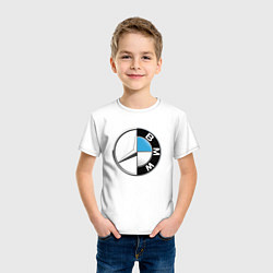 Футболка хлопковая детская BROTHERS, цвет: белый — фото 2