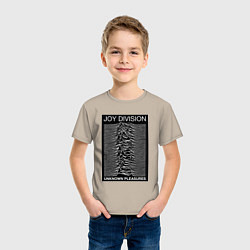 Футболка хлопковая детская Joy Division: Unknown Pleasures, цвет: миндальный — фото 2