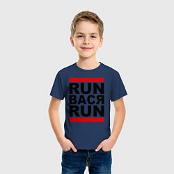 Футболка хлопковая детская Run Вася Run, цвет: тёмно-синий — фото 2