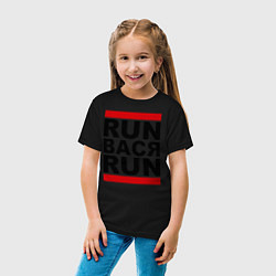 Футболка хлопковая детская Run Вася Run, цвет: черный — фото 2