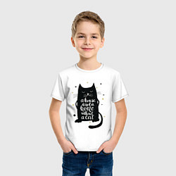 Футболка хлопковая детская Black Cat, цвет: белый — фото 2