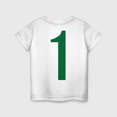 Детская футболка Сборная Италии: 1 номер / Белый – фото 2