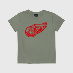 Футболка хлопковая детская Detroit Red Wings: Pavel Datsyuk, цвет: авокадо