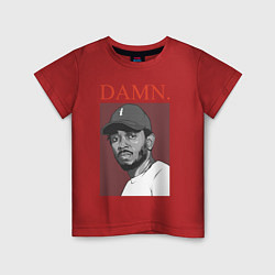 Футболка хлопковая детская Kendrick Lamar: DAMN, цвет: красный