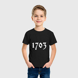 Футболка хлопковая детская 1703 цвета черный — фото 2