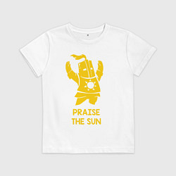 Футболка хлопковая детская Praise the Sun, цвет: белый