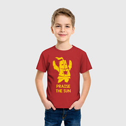 Футболка хлопковая детская Praise the Sun, цвет: красный — фото 2