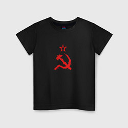 Футболка хлопковая детская Atomic Heart: СССР, цвет: черный