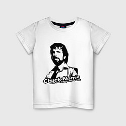 Футболка хлопковая детская Chuck Norris: He Waits, цвет: белый